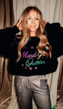 Mardi Gras Queen Black Sweatshirt
