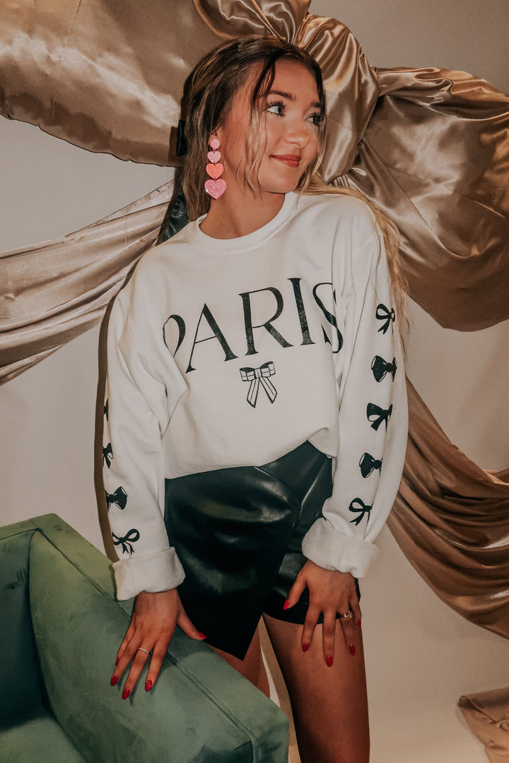 Paris White Sweatshirt