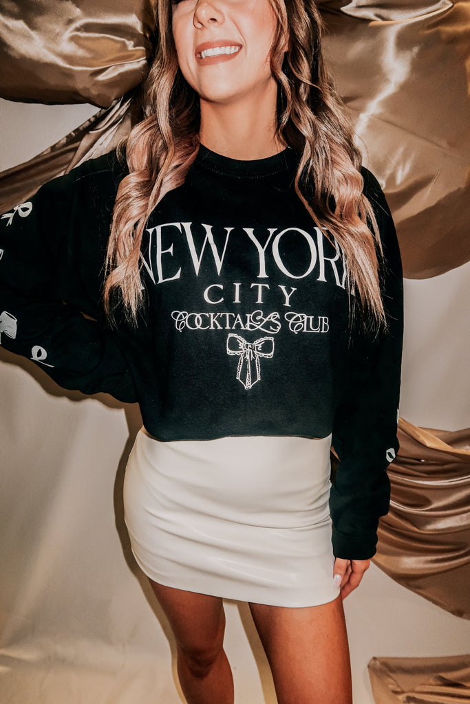 NYC Cocktail Club Black Sweatshirt