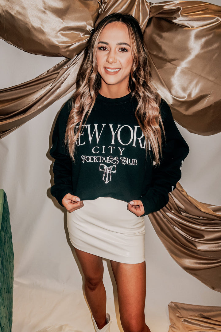 NYC Cocktail Club Black Sweatshirt