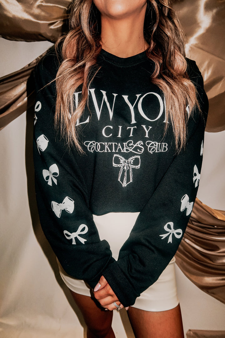 NYC Cocktail Club Black Sweatshirt