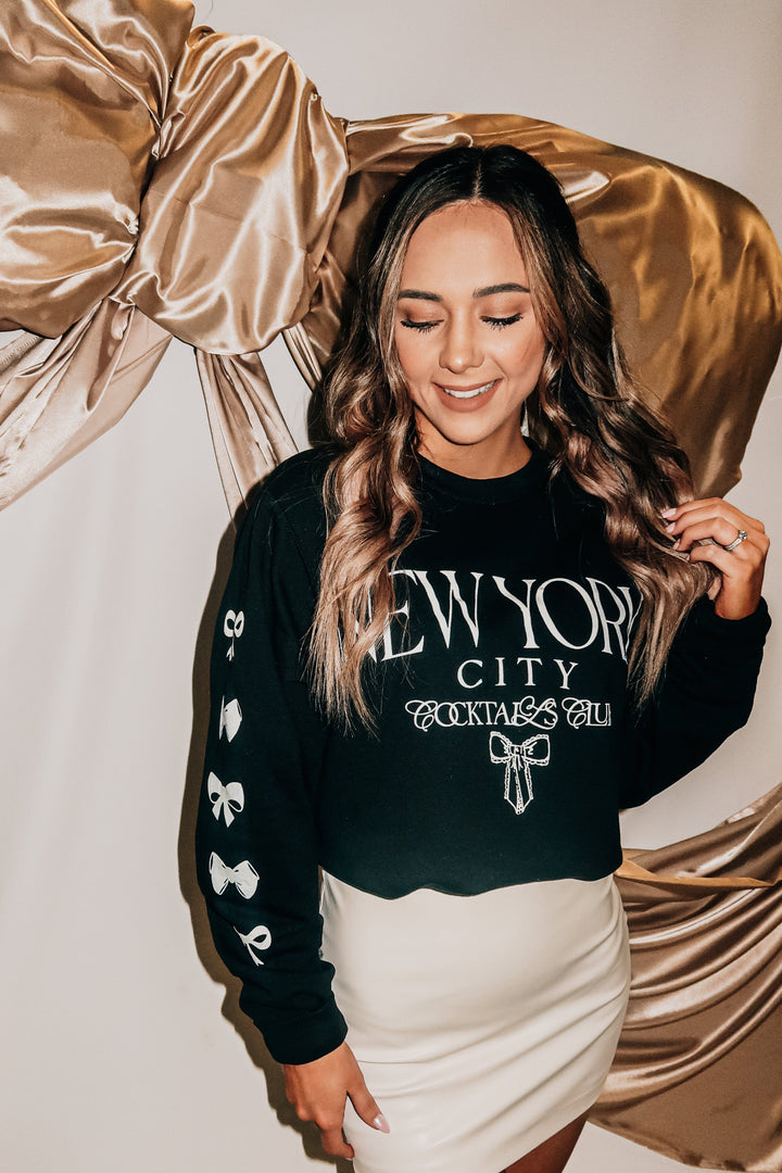 NYC Cocktail Club Black Sweatshirt