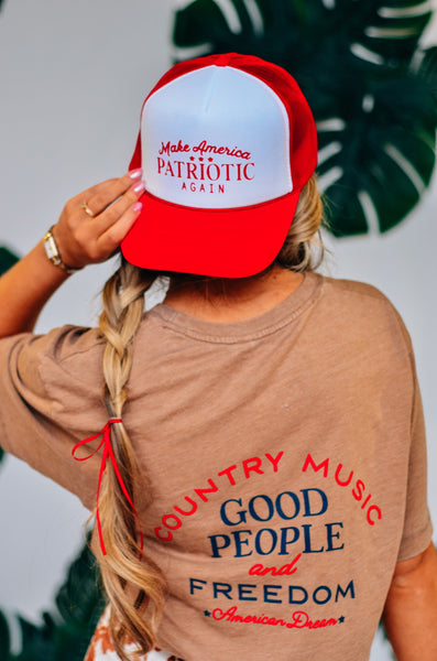 Make America Patriotic Again Red/White Trucker Hat