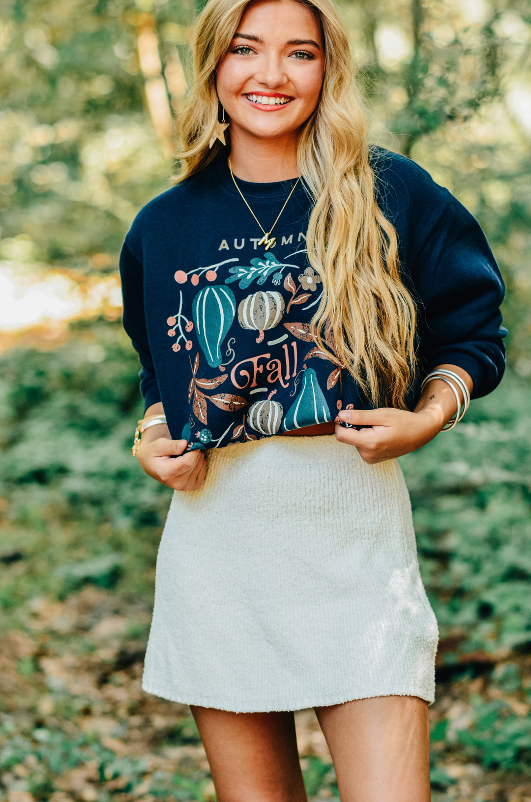 Autumn Market Navy Sweatshirt