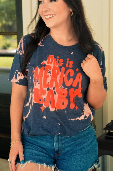 This is 'Merica Baby Bleached Tee