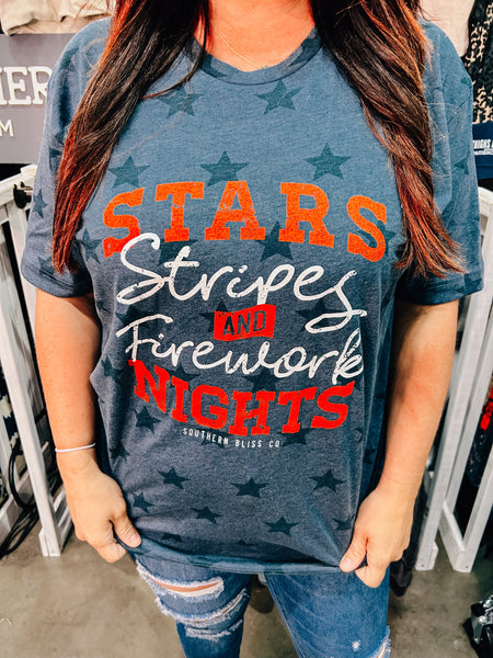 Stars, Stripes, & Firework Nights Star Tee