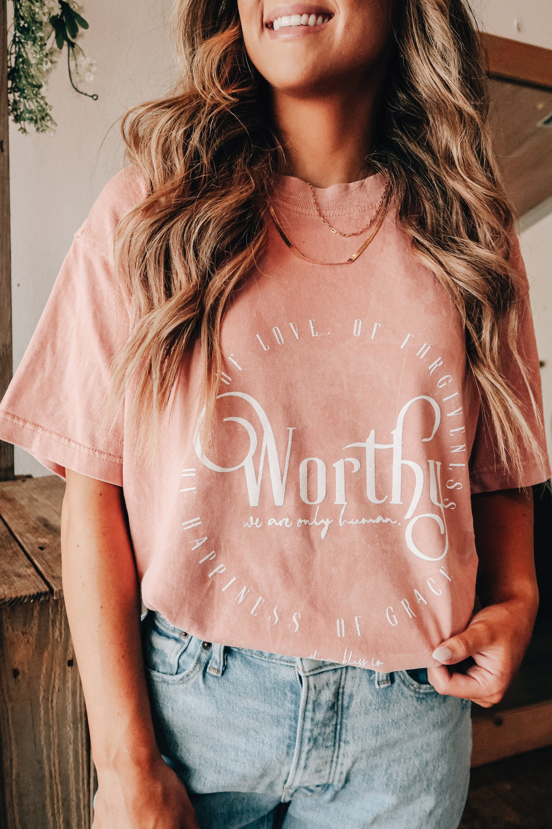 Worthy Solid Mock Neck Tee