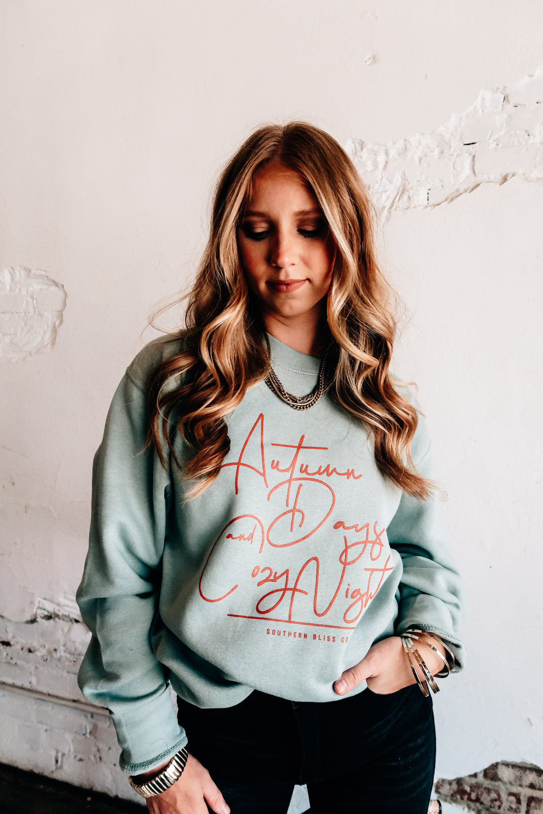 Autumn Days Sage Sweatshirt