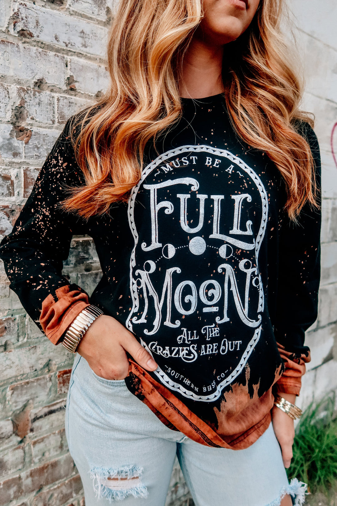 Full Moon Bleached Longsleeve