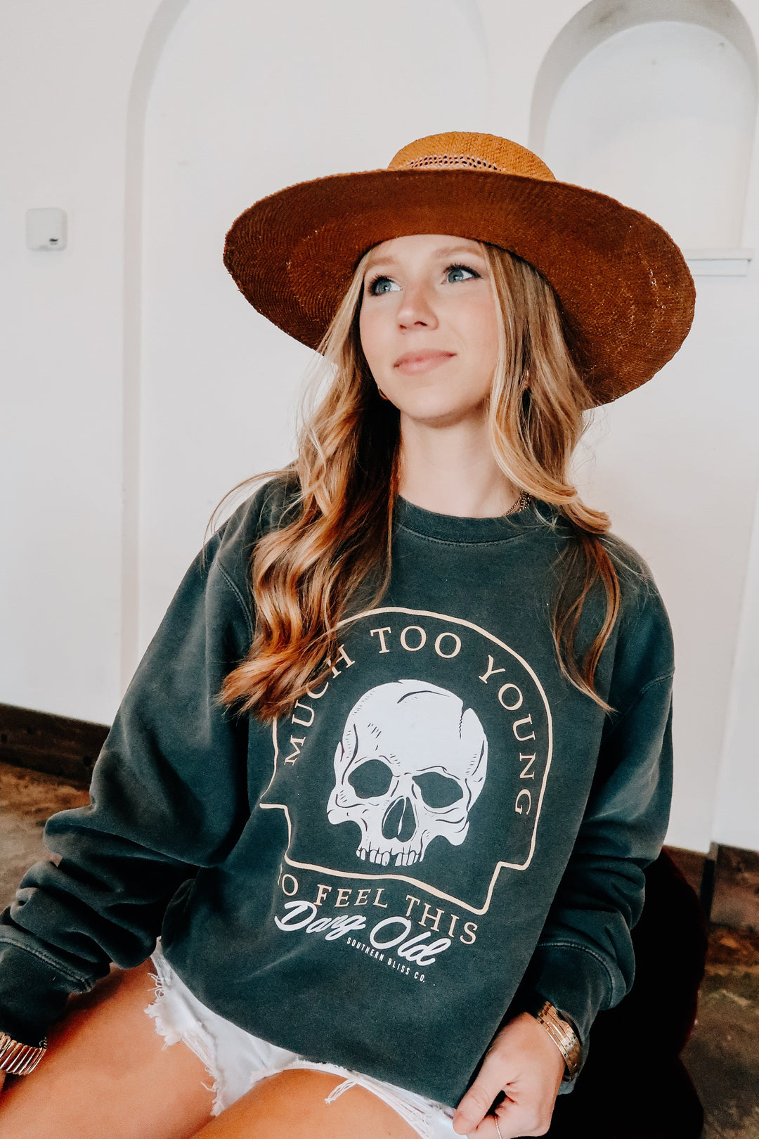 Much Too Young CC Charcoal Sweatshirt