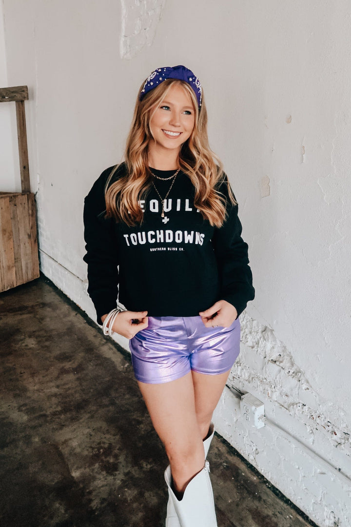 Tequila + Touchdowns Cropped Sweatshirt