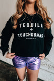 Tequila + Touchdowns Cropped Sweatshirt