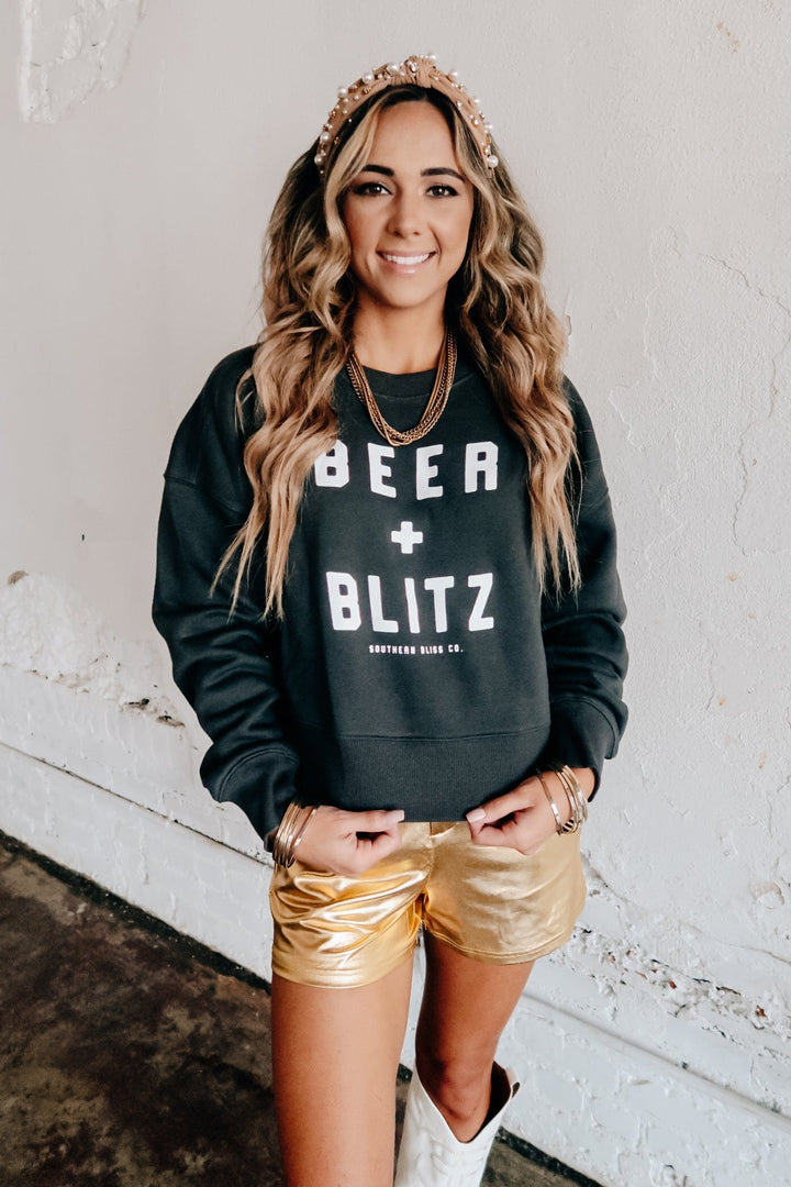 Beer and Blitz Cropped Sweatshirt