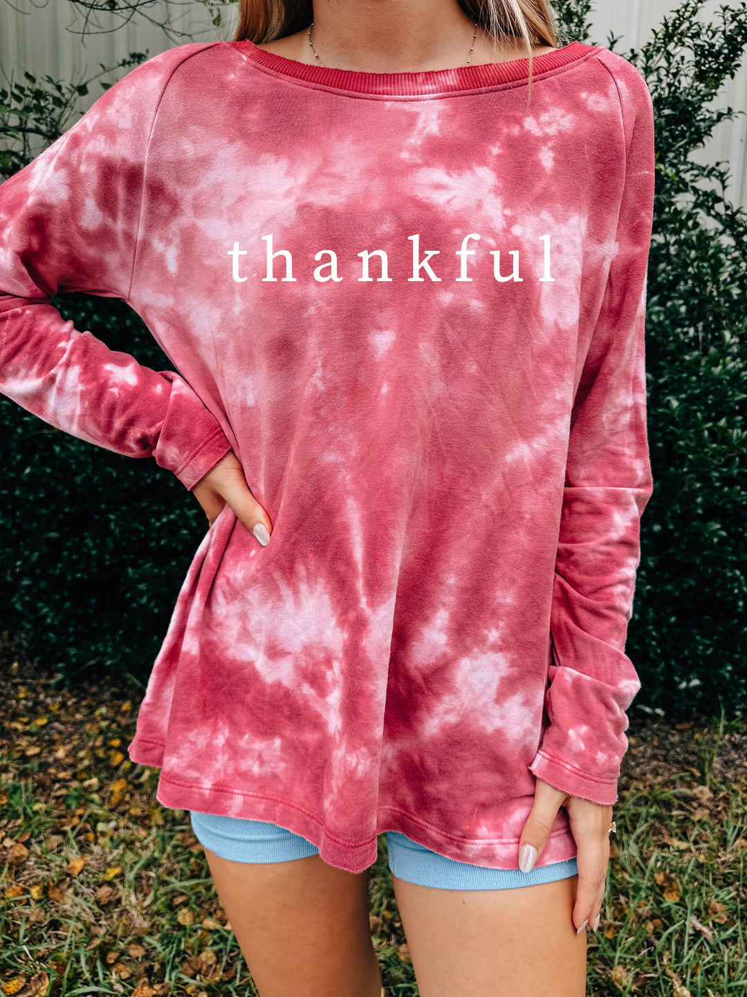 Thankful Tie Dye LS