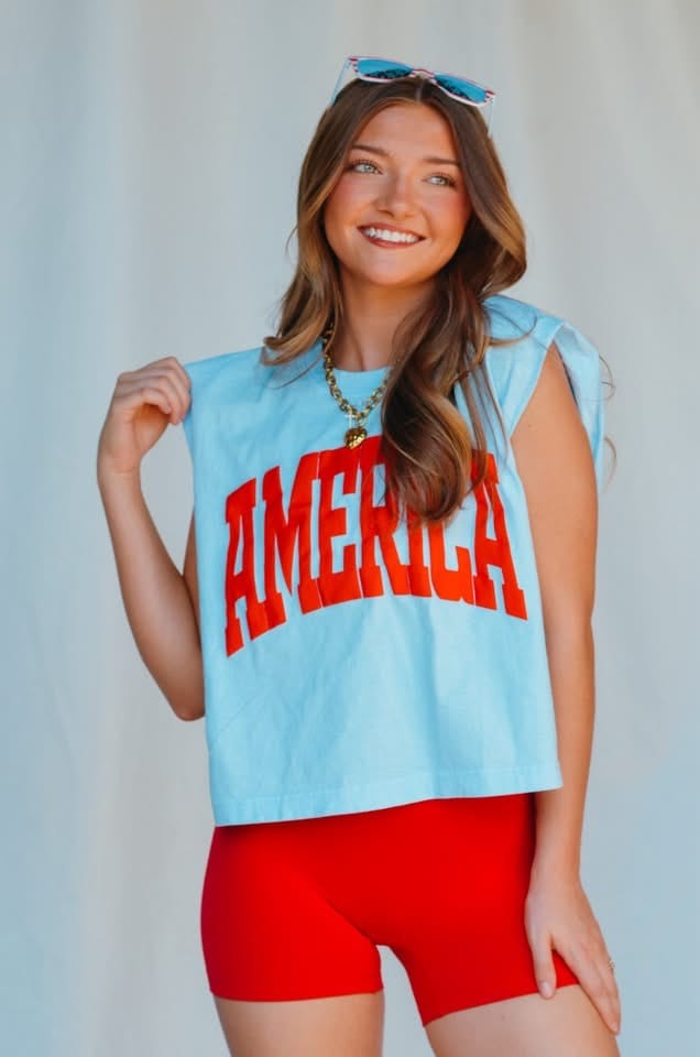 America Puff Muscle Tee