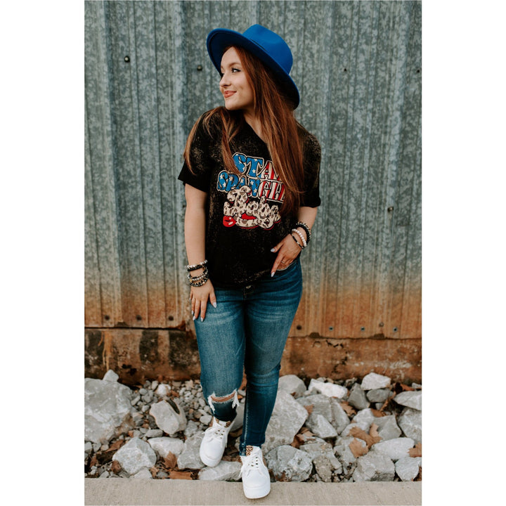 Star Spangled Babe V-Neck Tee