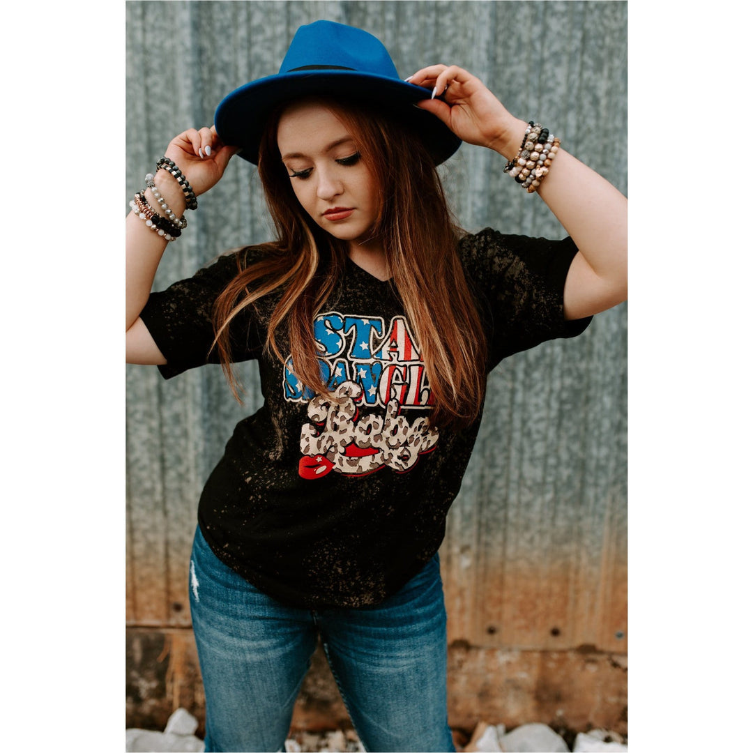 Star Spangled Babe V-Neck Tee