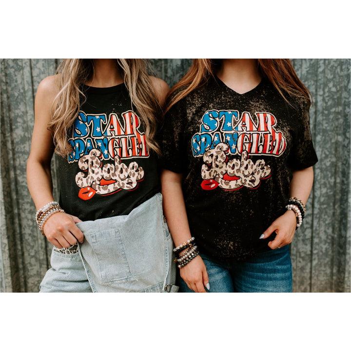 Star Spangled Babe V-Neck Tee