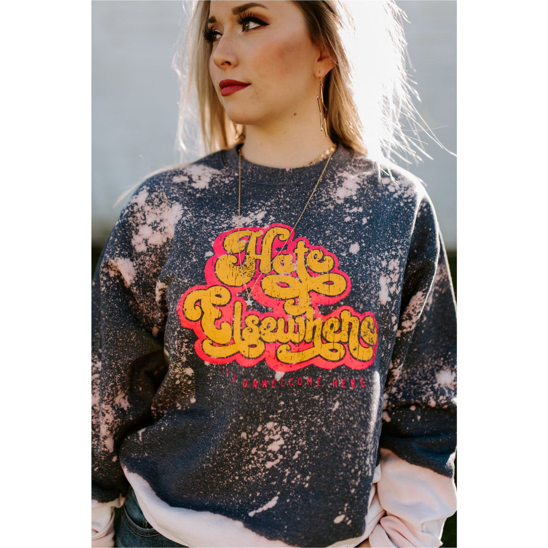 Hate Elsewhere Bleached Sweatshirt