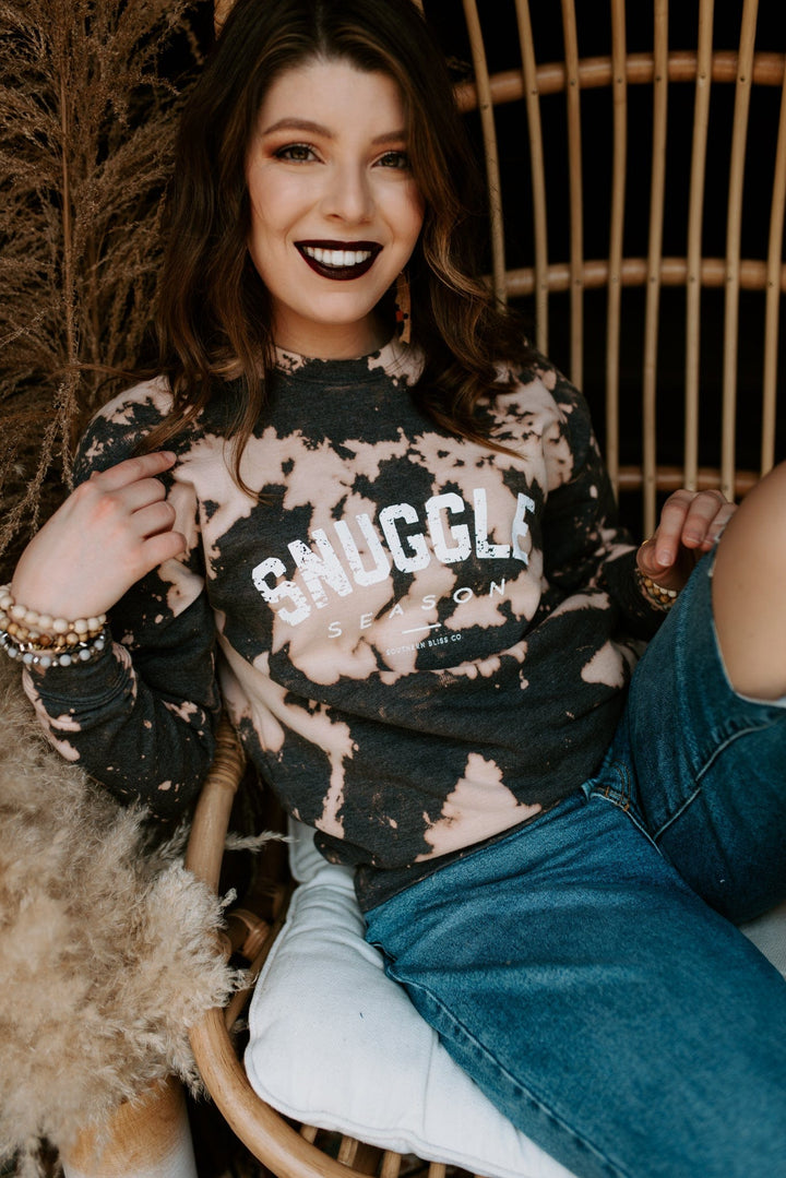 Snuggle Season Bleached Sweatshirt