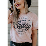Crazy Side Peach Bleached Tee