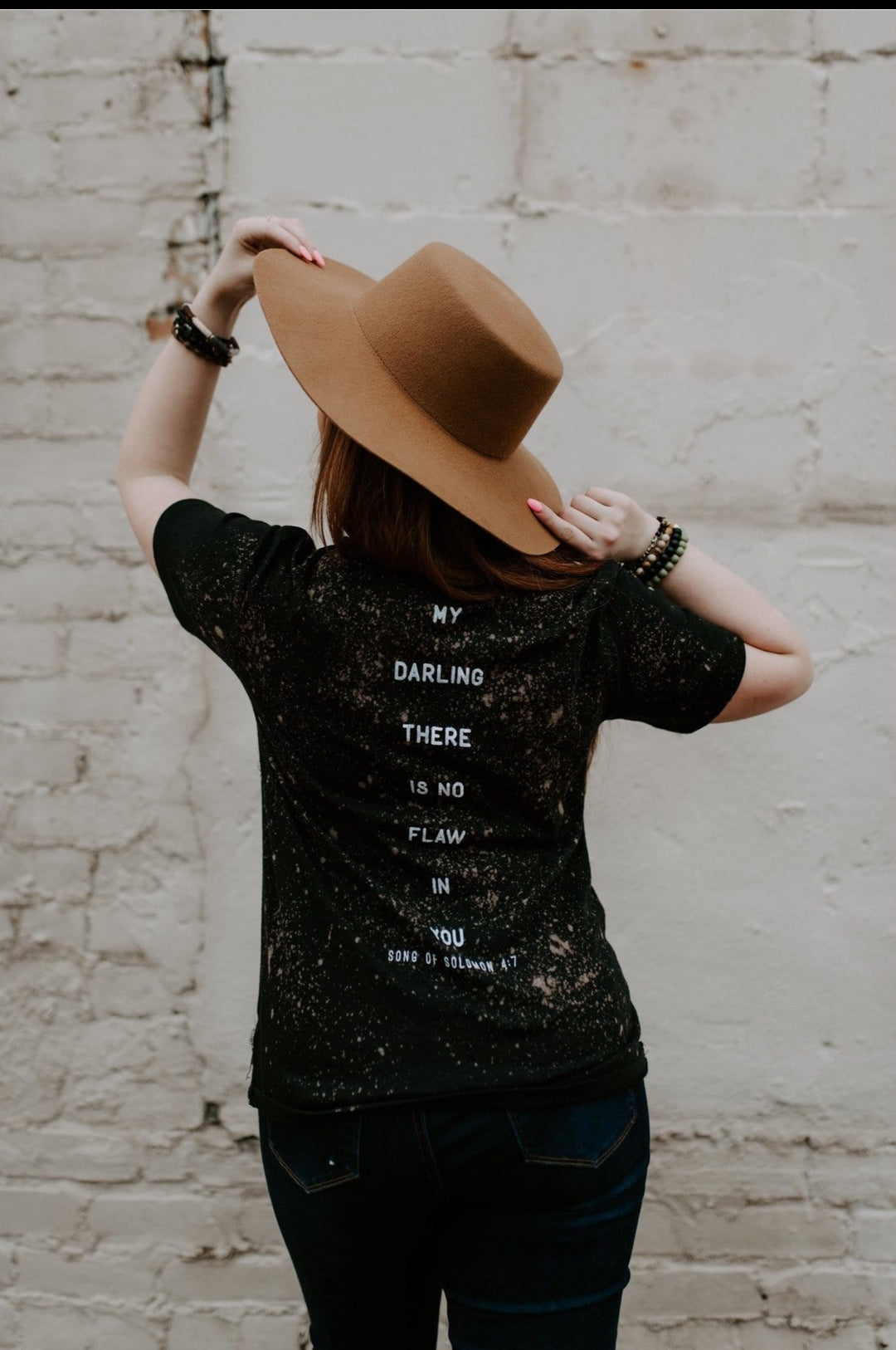 You are beautiful black bleached tee