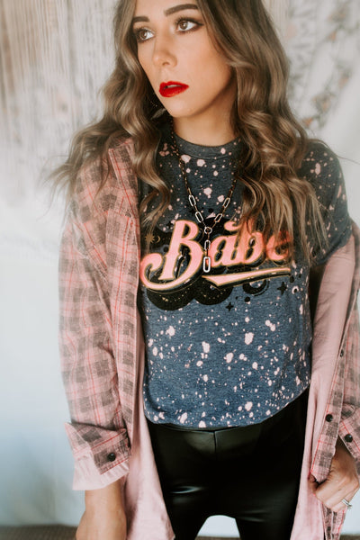 Babe Snake Bleached Tee