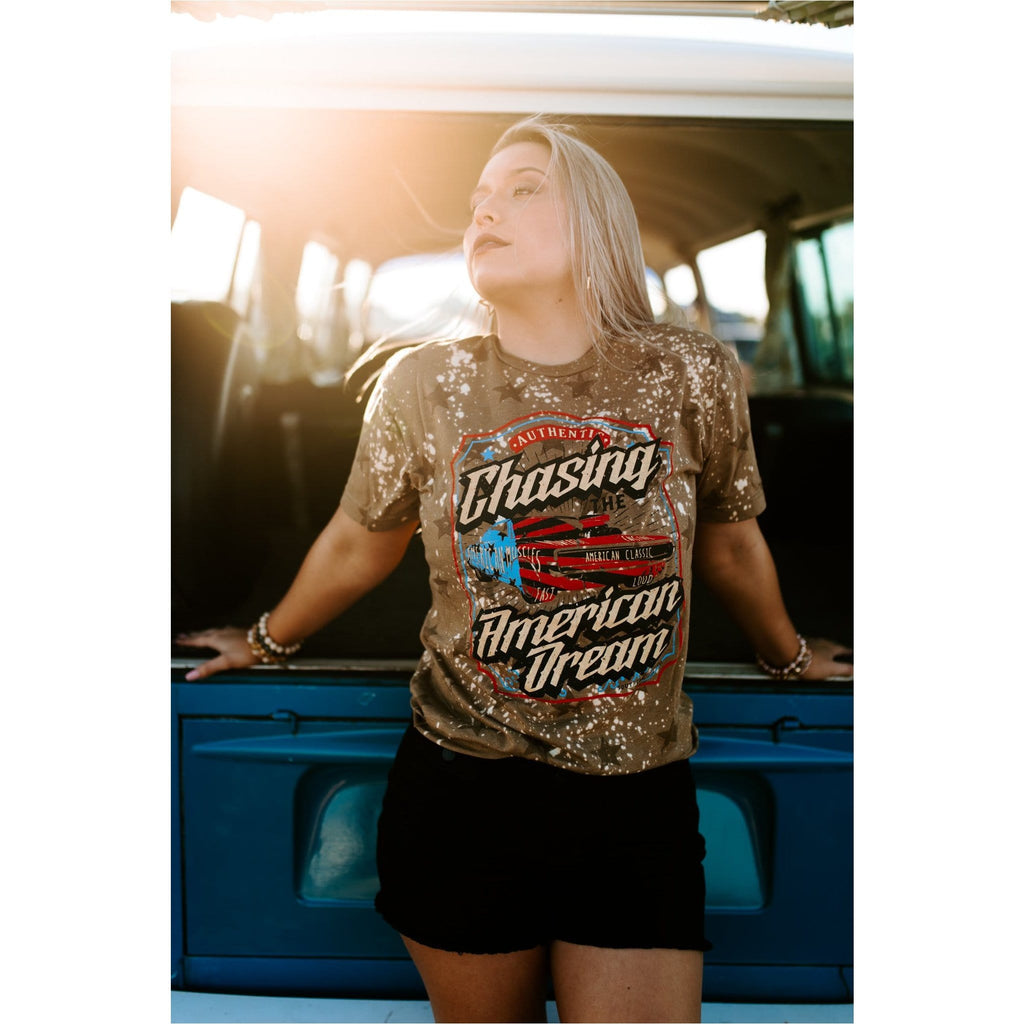 Chasing The American Dream Bleached Star Tee