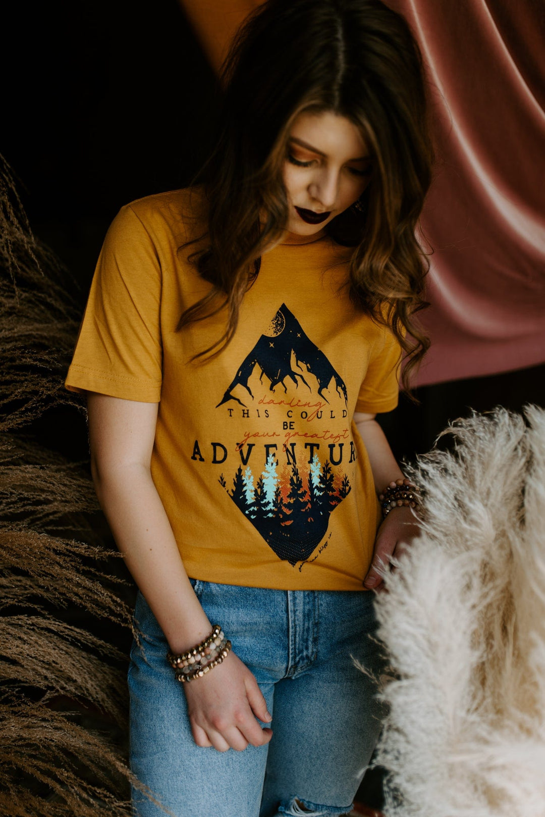 Greatest Adventure Mustard Tee