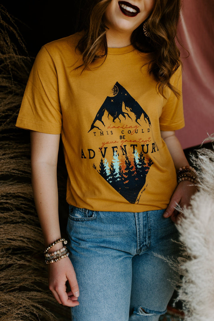 Greatest Adventure Mustard Tee