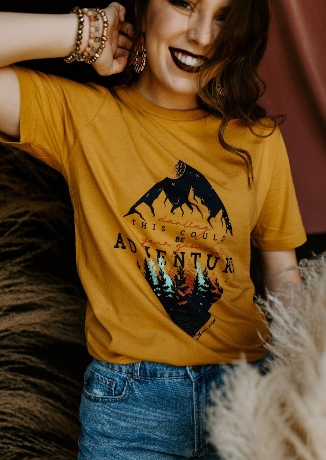 Greatest Adventure Mustard Tee