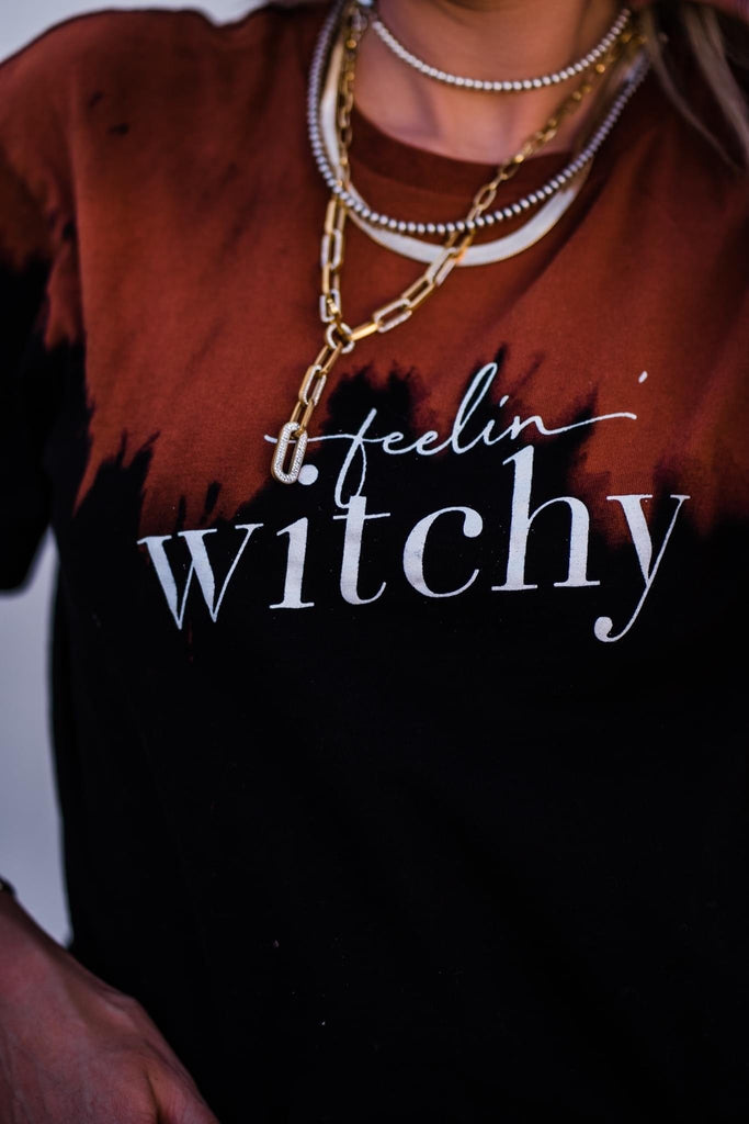 Feelin Witchy Bleached Tee