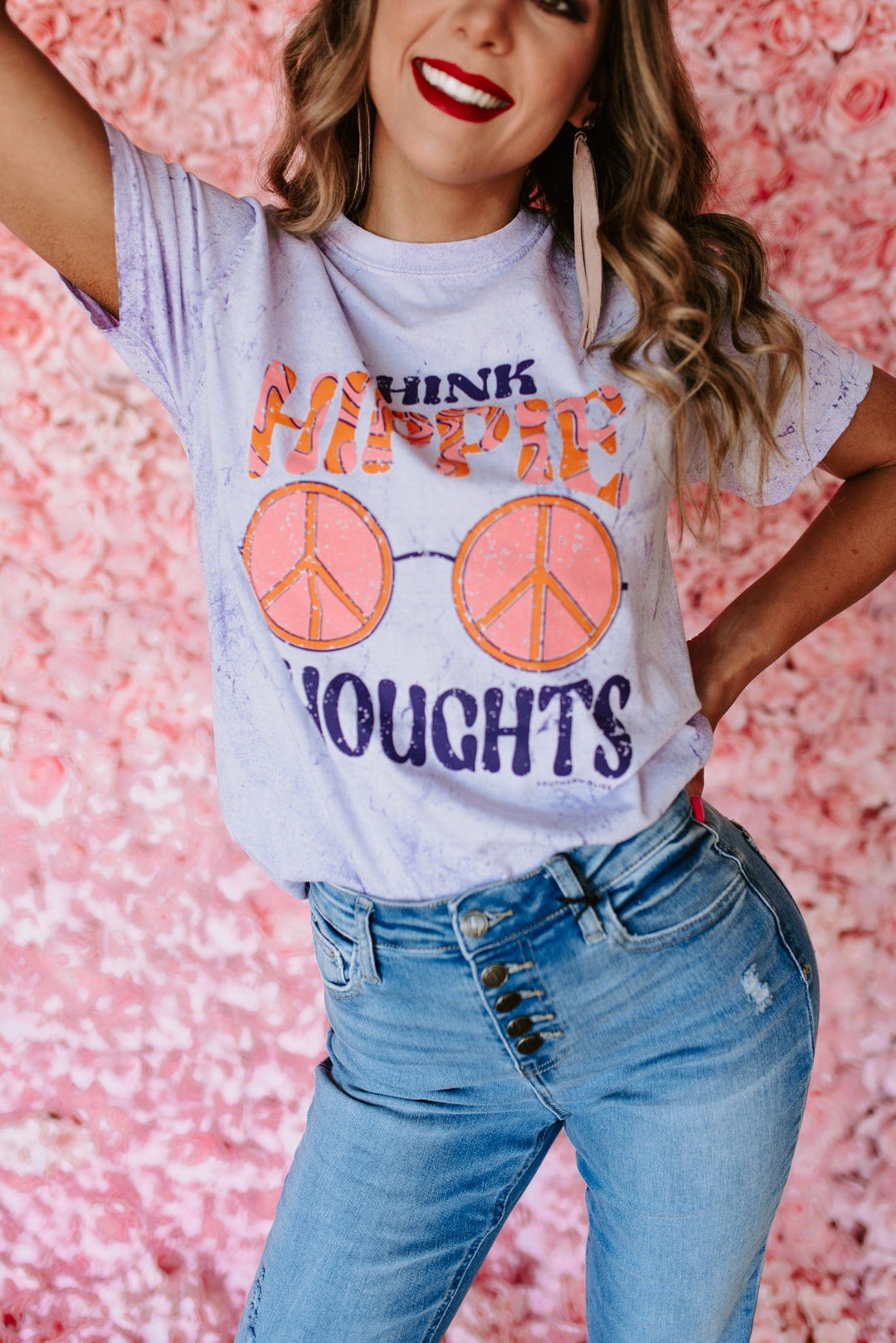 Hippie Thoughts Purple Tie Dye Tee