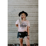 Crazy Side Peach Bleached Tee