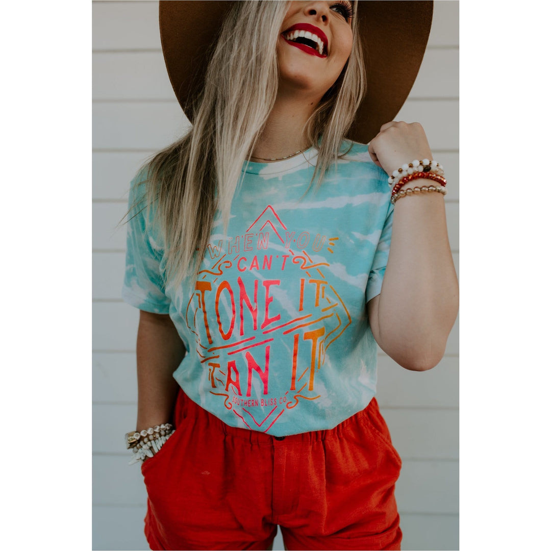 Tan it Tone it Bleached Tee