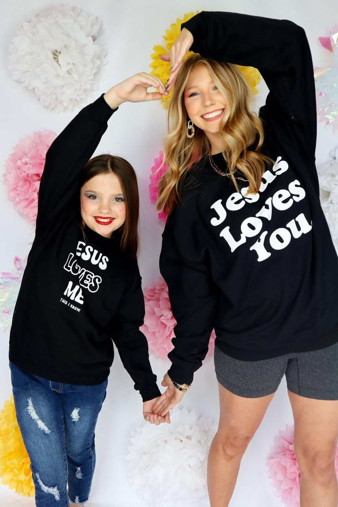 Jesus Loves You Black Sweatshirt