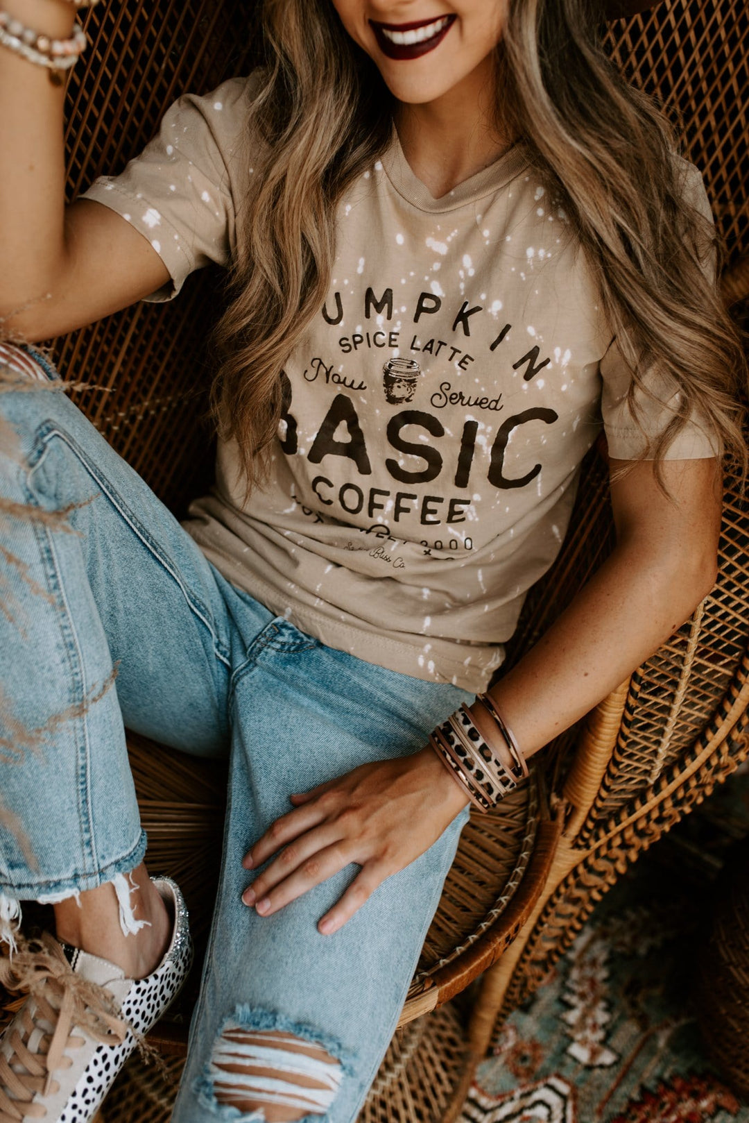 Basic Coffee Co Bleached Tee