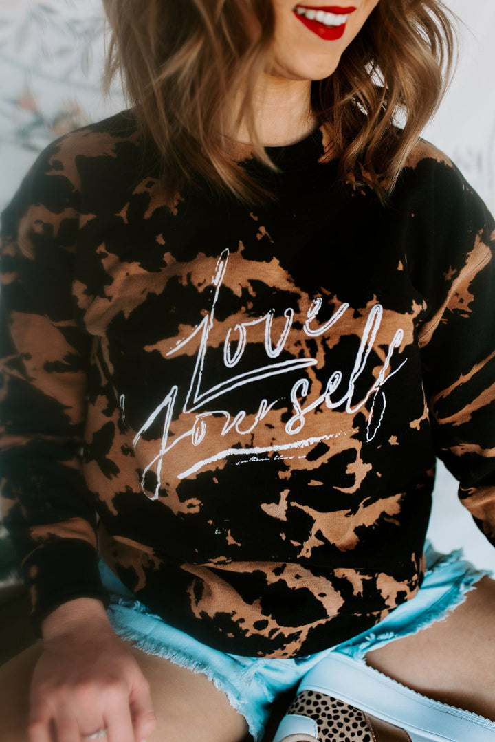 Love Yourself Bomba Bleached Sweatshirt