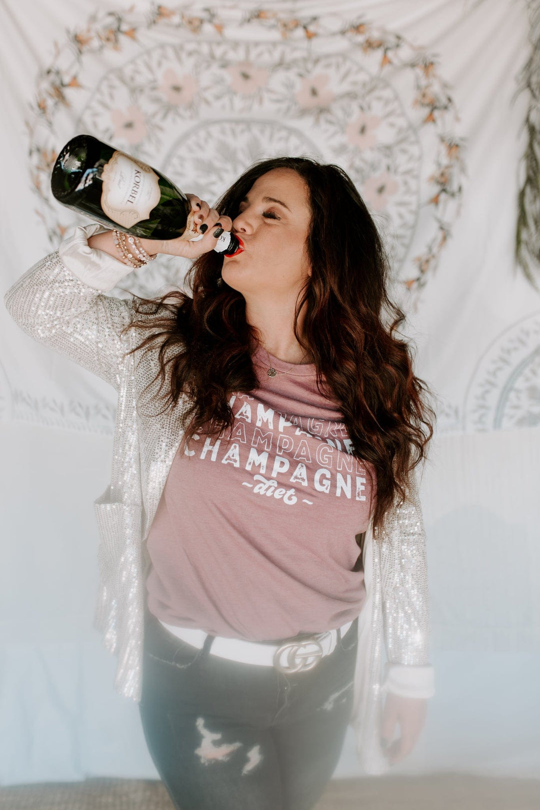 Champagne Diet Solid Tee