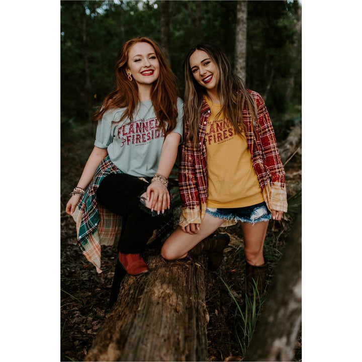 Flannels and Fireside Teal Tee