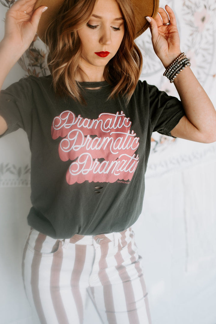 Dramatic Distressed Cut Tee