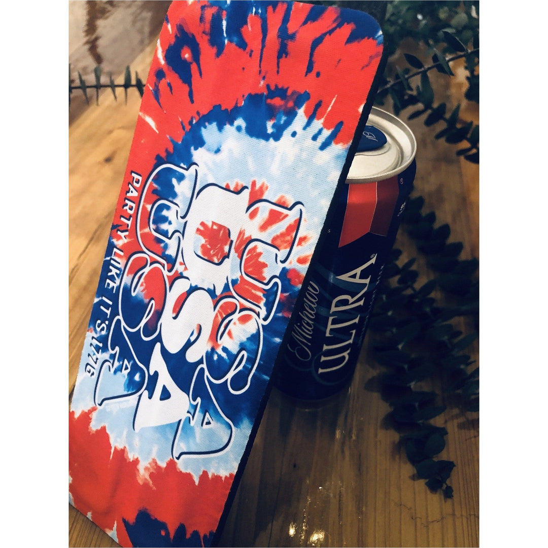 USA Tie Dye Slap Wrap Koozie