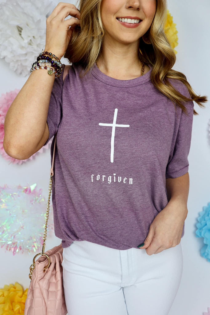 Forgiven Heather Violet Tee