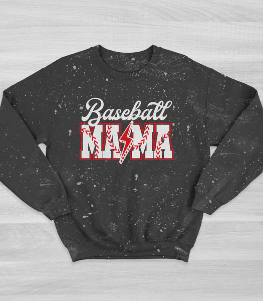 Baseball Mama Bleached Sweatshirt