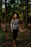 Peace Charcoal & Cream Spiral Tie Dye Pullover