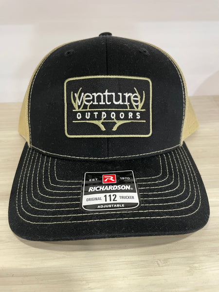 VENTURE  - Rectangle Antlers Black/Cream Hat