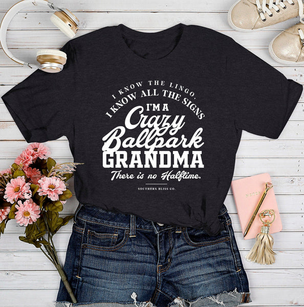 Crazy Ballpark Grandma Tee