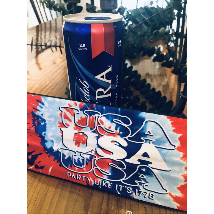 USA Tie Dye Slap Wrap Koozie