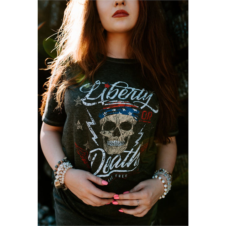 Liberty or Death Acid Wash Tee