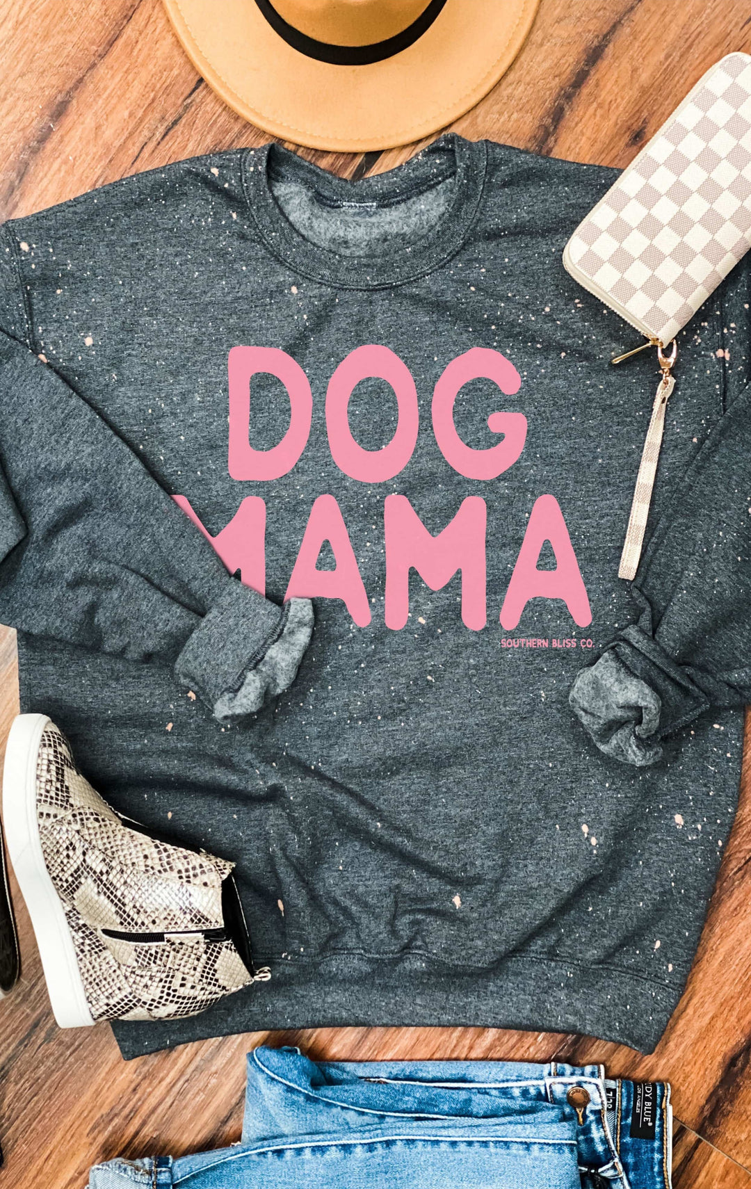 Dog Mama Bleached Sweatshirt